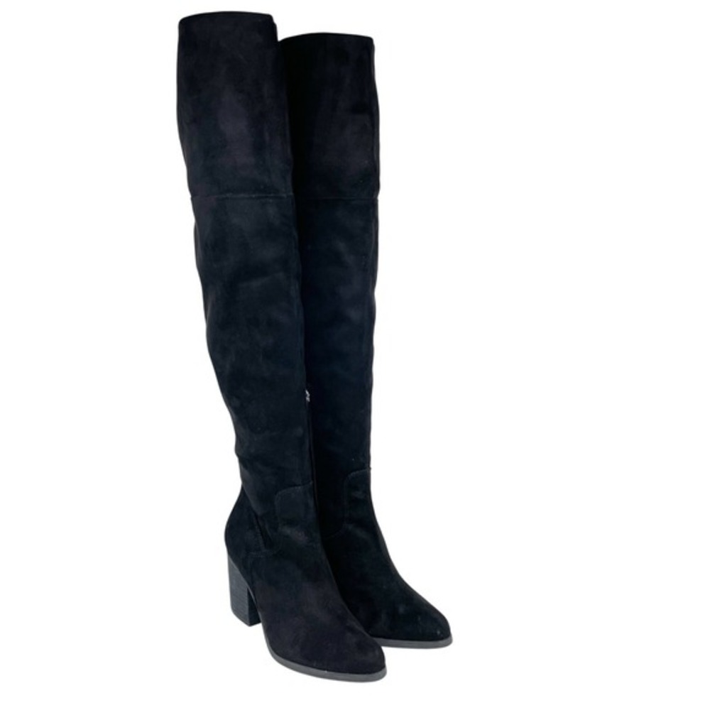 BP Women's Luke Over The Knee Boot Black Faux Suede Size 5 M